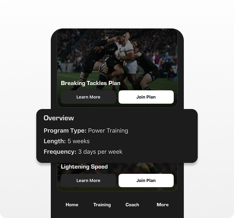 Follow the best training plans